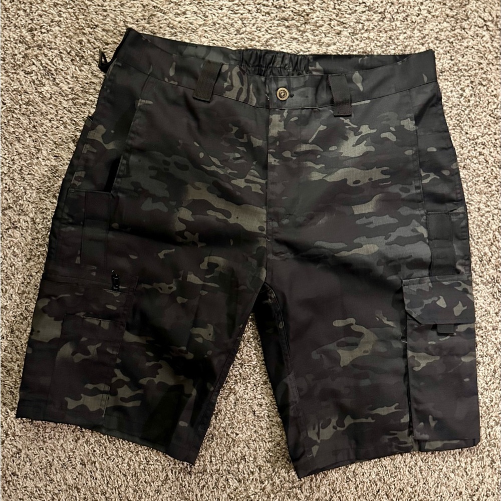 Men's Black Camo Shorts